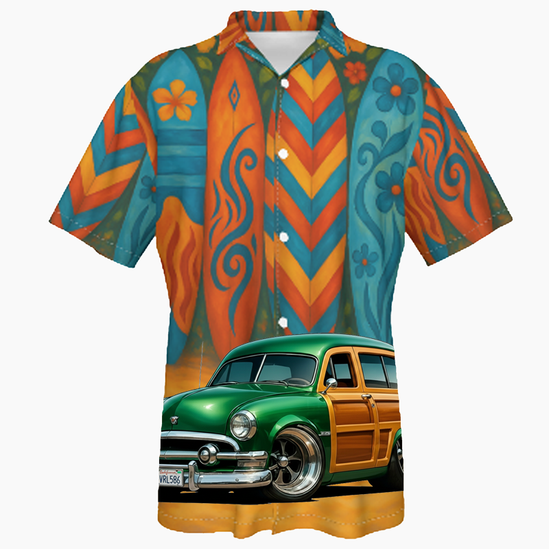 5VRL586 (CA) Hawaiian Shirt - Surfboard