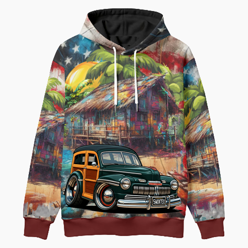 5WOV731 (CA) Woodie Hoodie - Patriotic