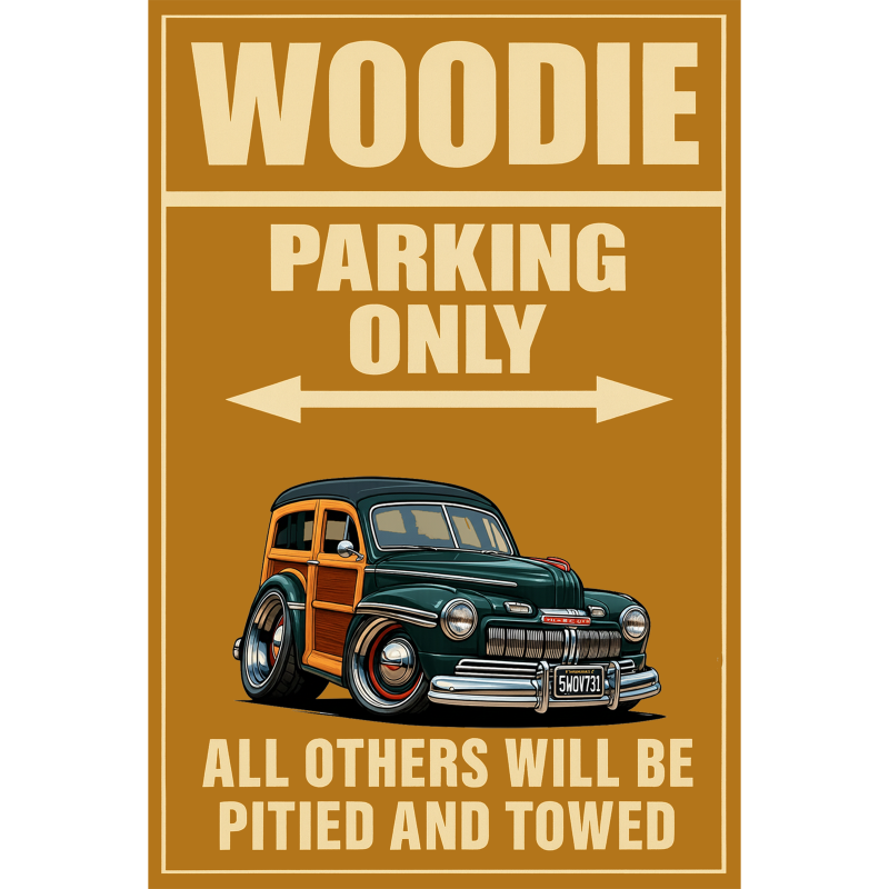 5WOV731 (CA) Sign - Woodie Parking Only