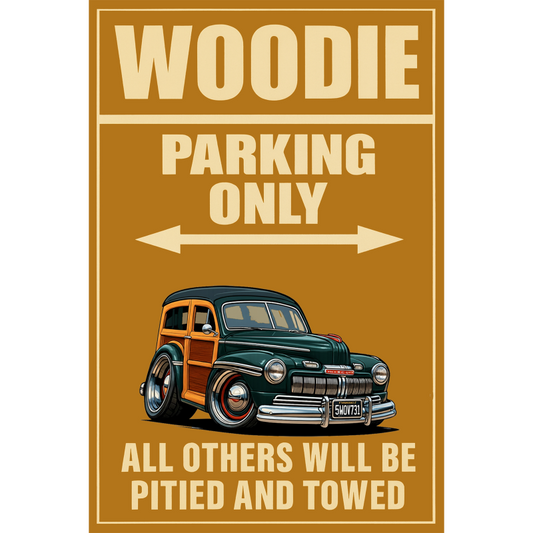 5WOV731 (CA) Sign - Woodie Parking Only