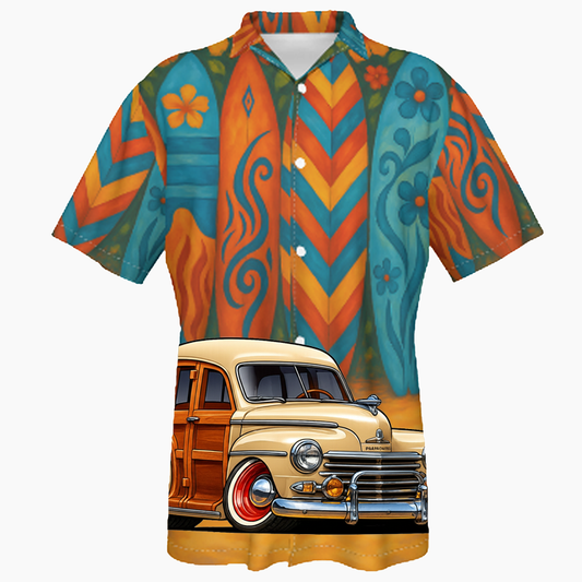5YBR785 (CA) Hawaiian Shirt - Surfboard