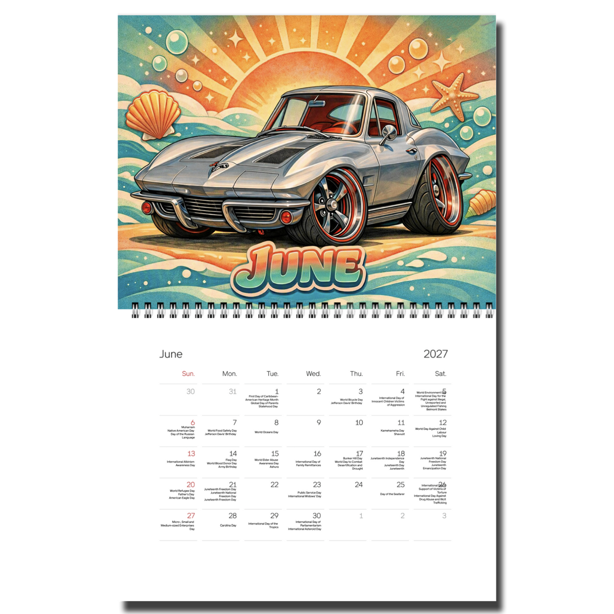2027 Groovy 60's Calendar