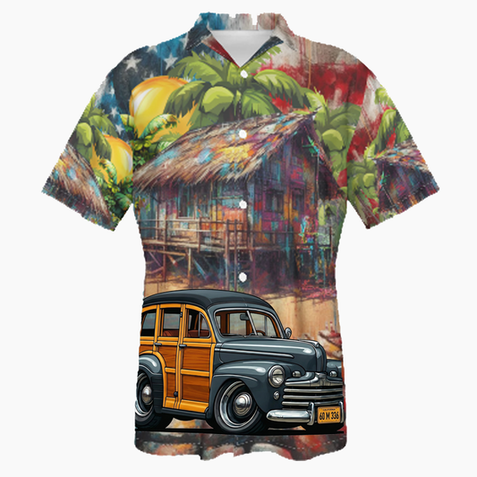 60M336 (CA) Hawaiian Shirt - Patriotic