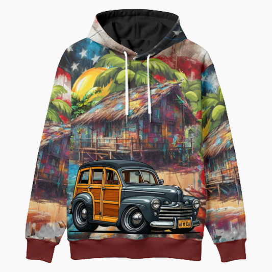 60M336 (CA) Woodie Hoodie - Patriotic