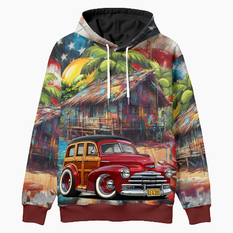 61G391 (CA) Woodie Hoodie - Patriotic
