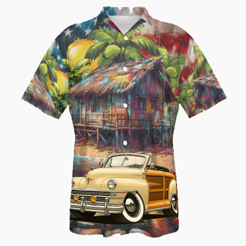66R173 (CA) Hawaiian Shirt - Patriotic