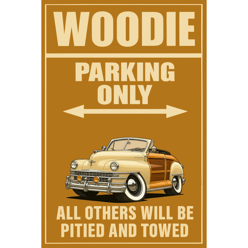 66R173 (CA) Sign - Woodie Parking Only