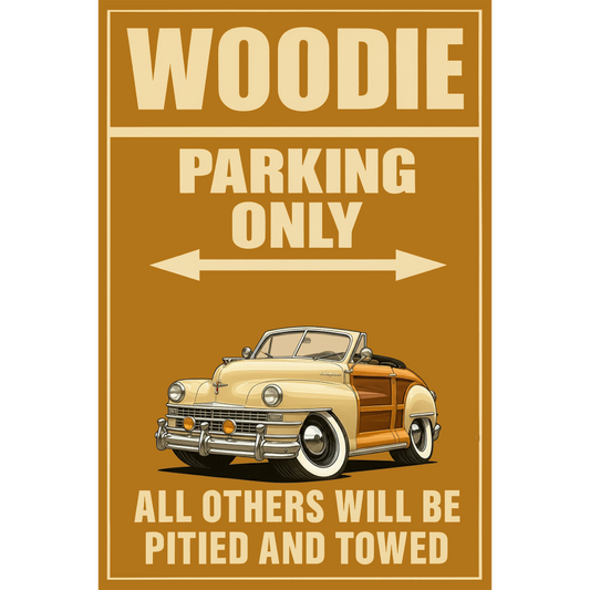 66R173 (CA) Sign - Woodie Parking Only