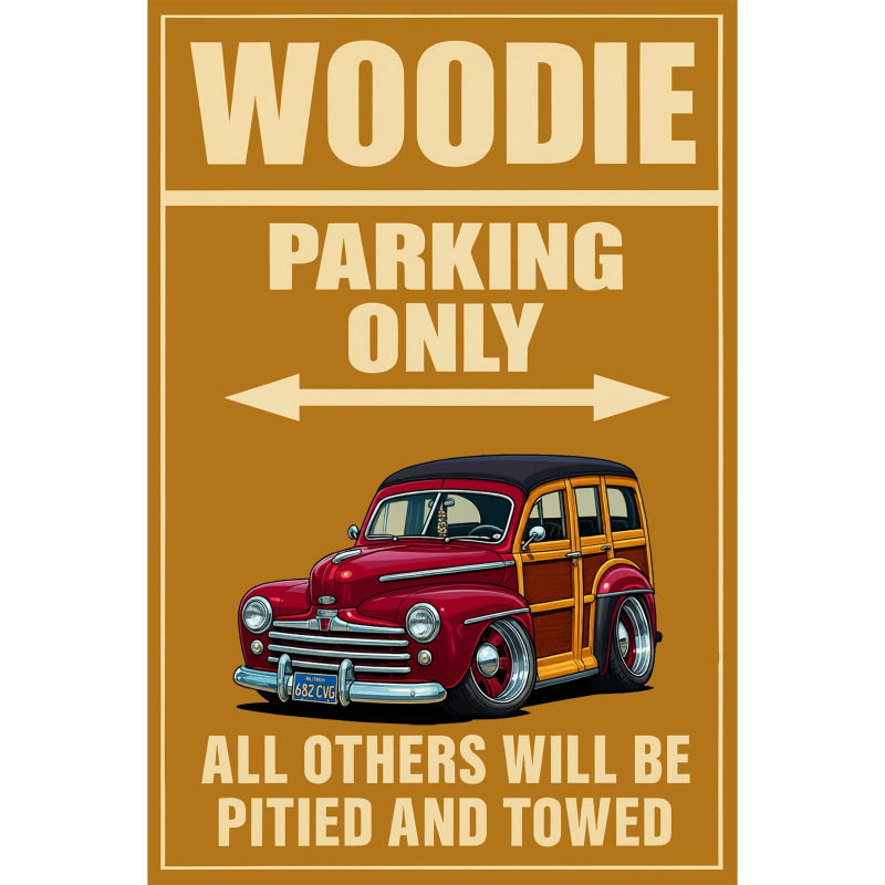 682CVG (CA) Sign - Woodie Parking Only