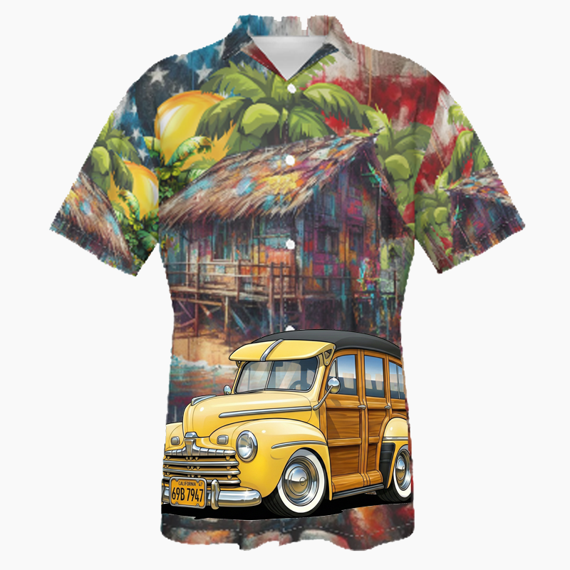 69B7947 (CA) Hawaiian Shirt - Patriotic
