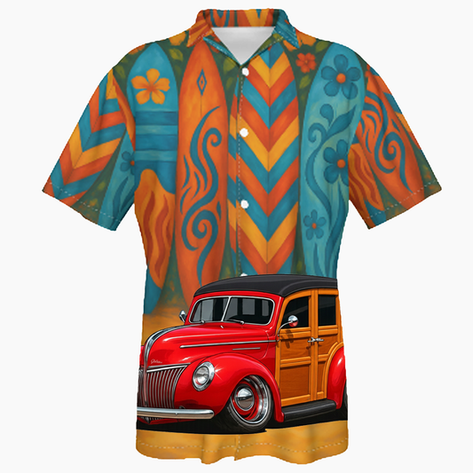 6CCT016 (CA) Hawaiian Shirt - Surfboard