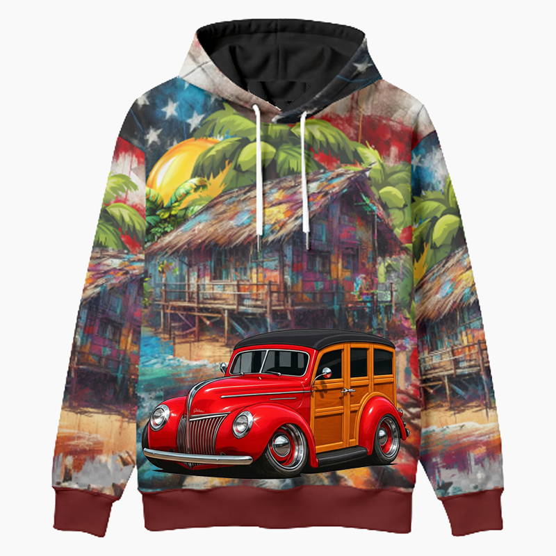 6CCT016 (CA) Woodie Hoodie - Patriotic