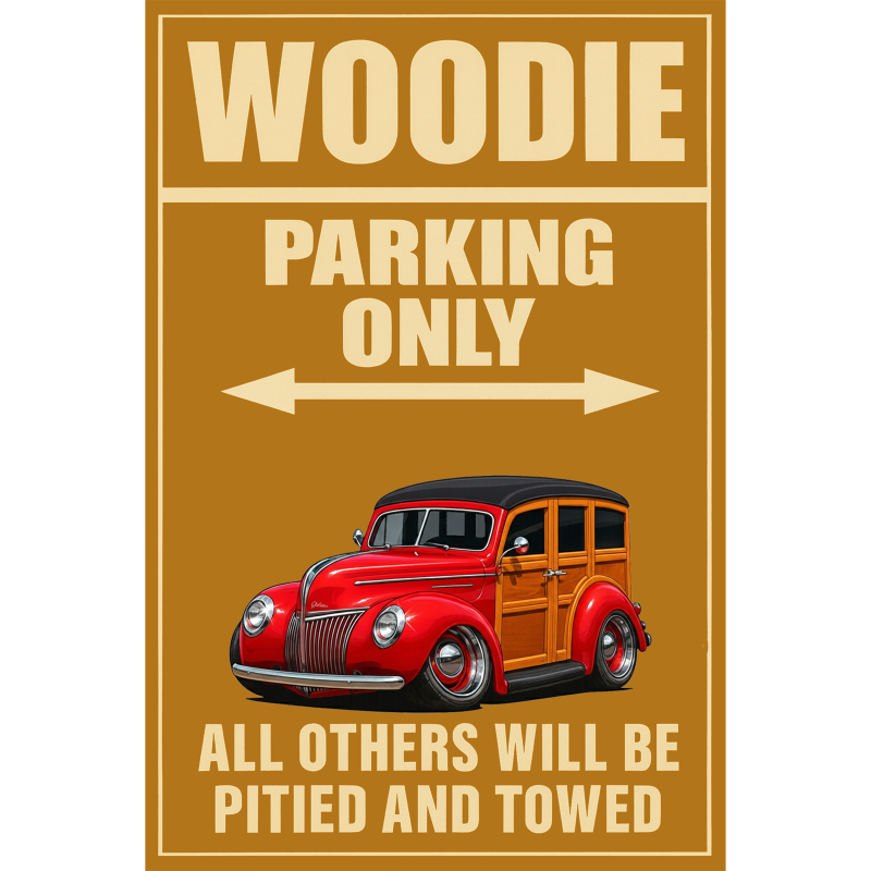 6CCT016 (CA) Sign - Woodie Parking Only