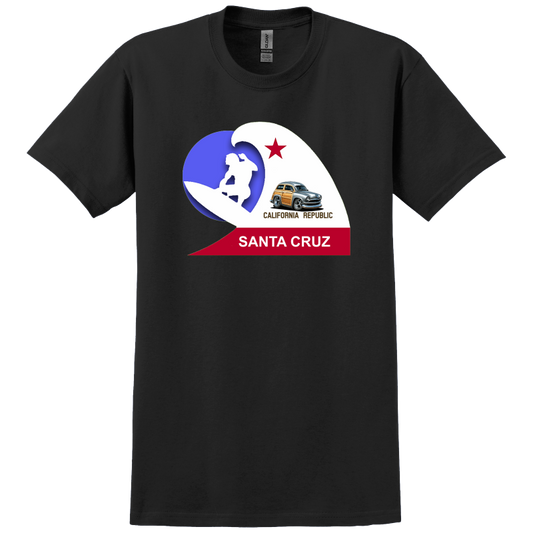 6CMT115 (CA) T-Shirt WoW Santa Cruz California Surfer