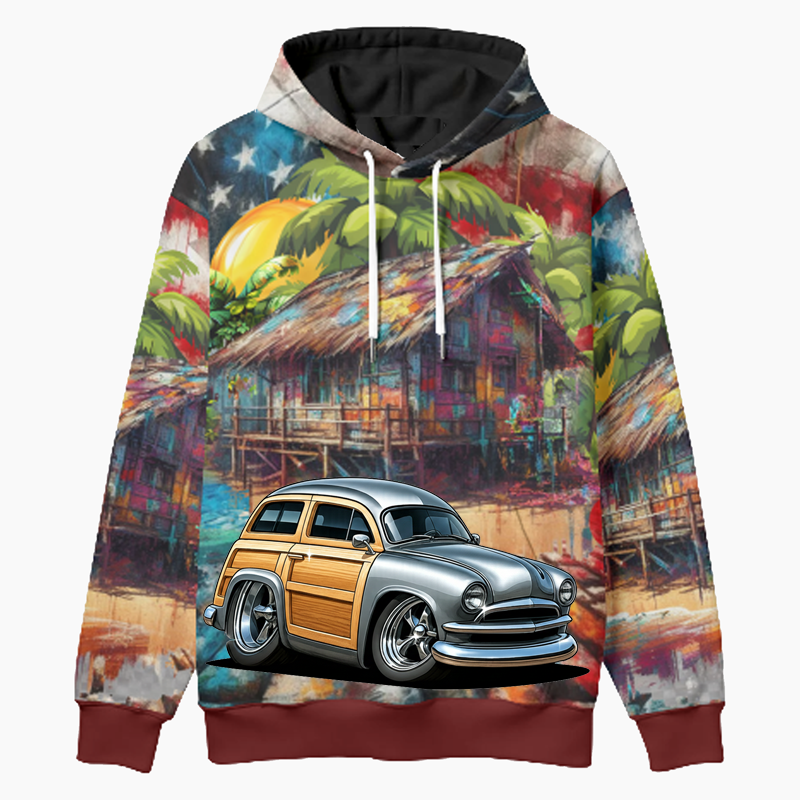 6CMT115 (CA) Woodie Hoodie - Patriotic