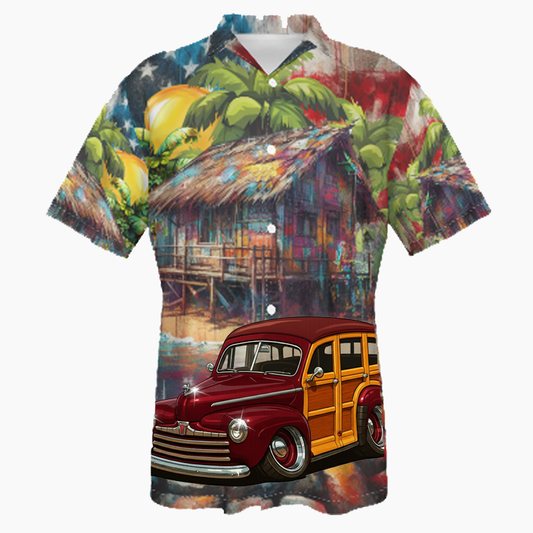 6H6351 (CA) Hawaiian Shirt - Patriotic