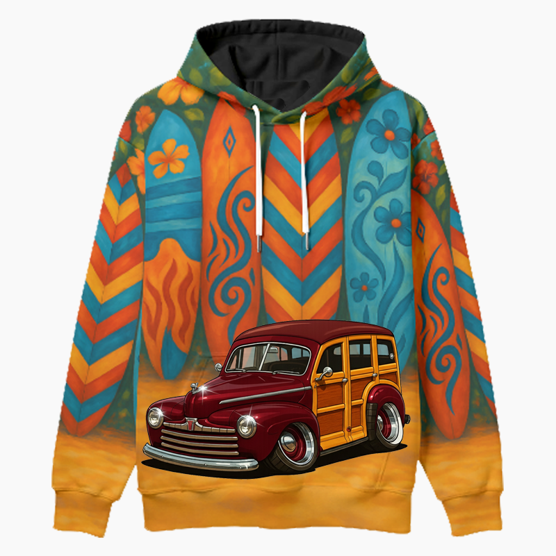 6H6351 (CA) Woodie Hoodie - Surfboard