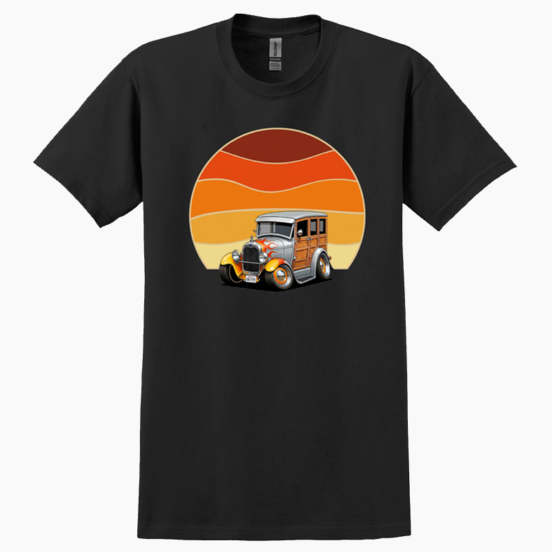 6HLP395 (CA) T-Shirt - Woodie Sunrise