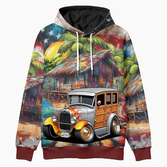 6HLP395 (CA) Woodie Hoodie - Patriotic