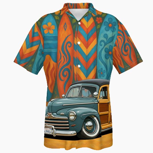 6LXV814 (CA) Hawaiian Shirt - Surfboard
