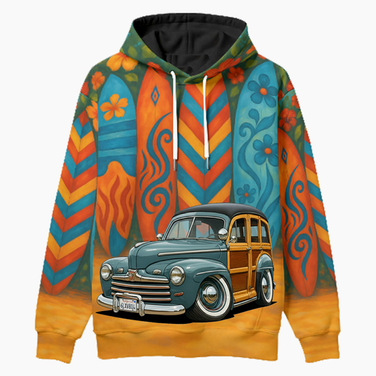 6LXV814 (CA) Woodie Hoodie - Surfboard