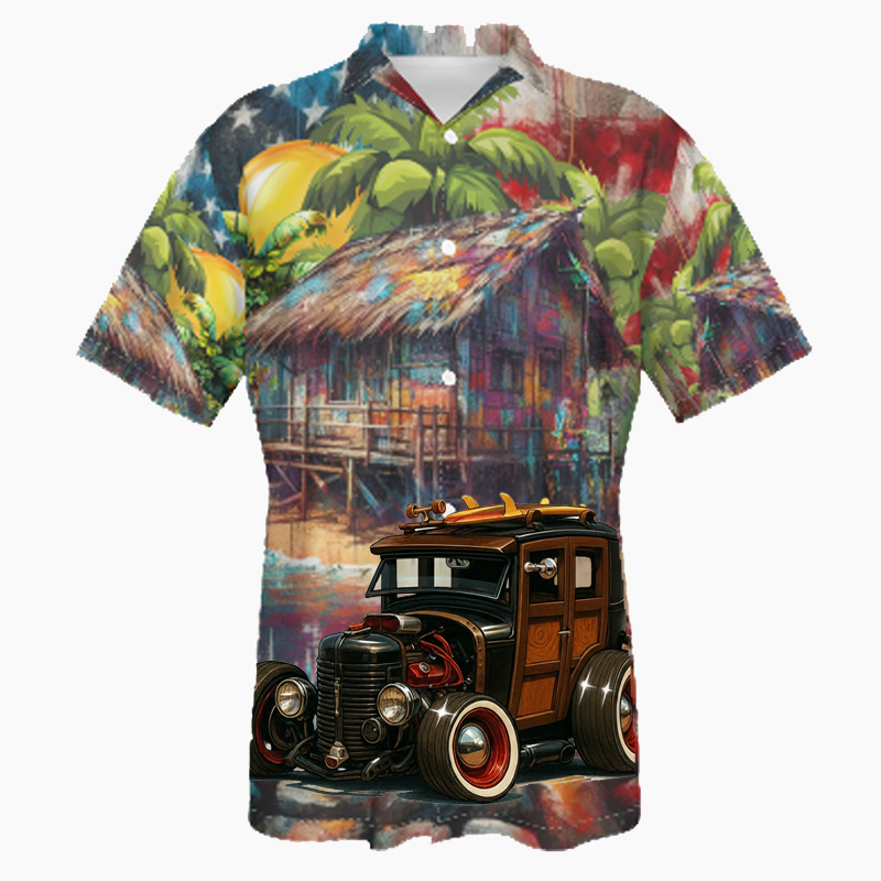 6NNY186 (CA) Hawaiian Shirt - Patriotic