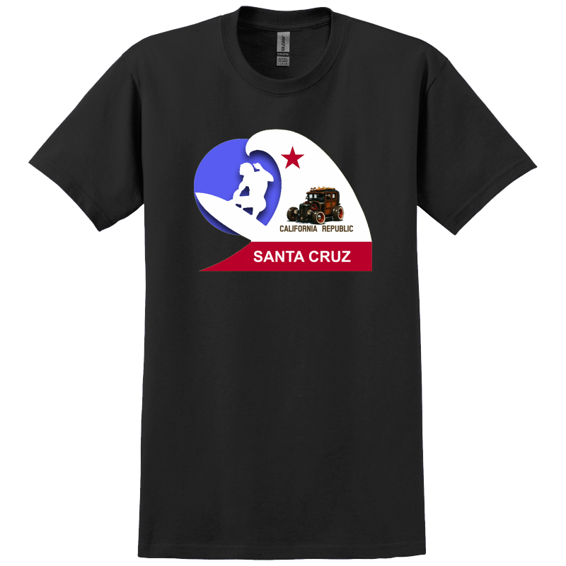 6NNY186 (CA) T-Shirt WoW Santa Cruz California Surfer