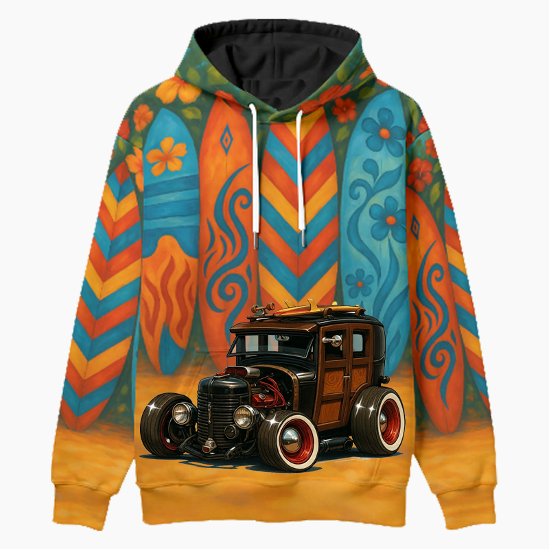 6NNY186 (CA) Woodie Hoodie - Surfboard