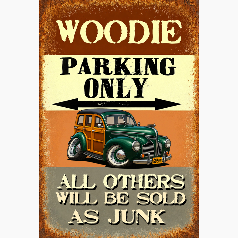6Q570 (CA) Sign - Woodie Parking Only II