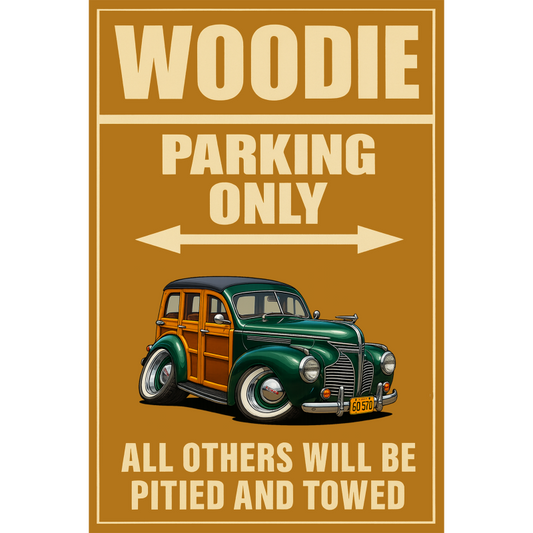 6Q570 (CA) Sign - Woodie Parking Only