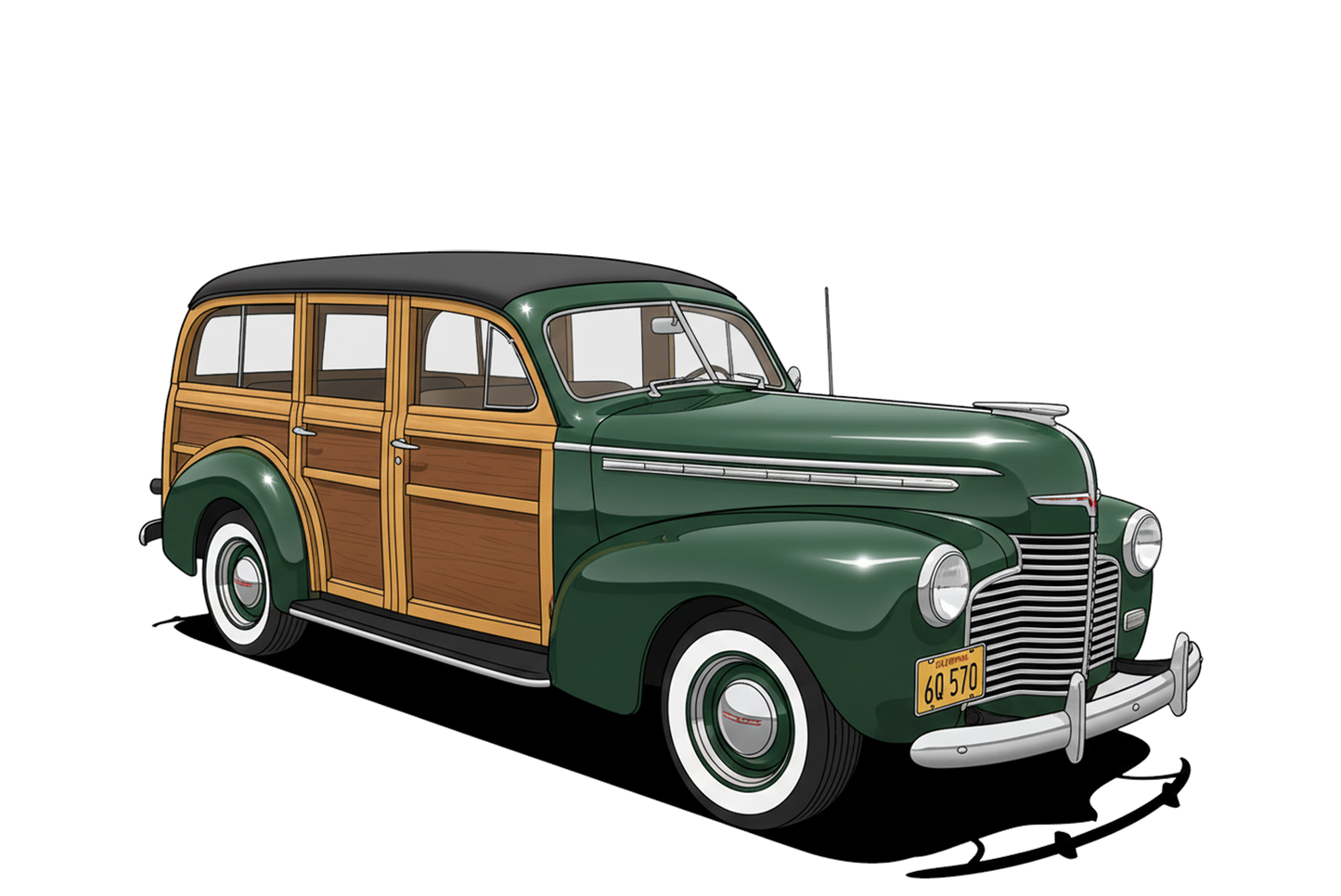6Q570 (CA) Sign - Woodie Parking Only II