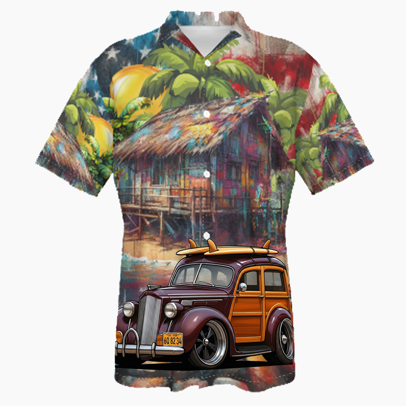 6Q8234 (CA) Hawaiian Shirt - Patriotic