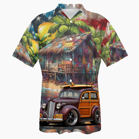 6Q8234 (CA) Hawaiian Shirt - Patriotic