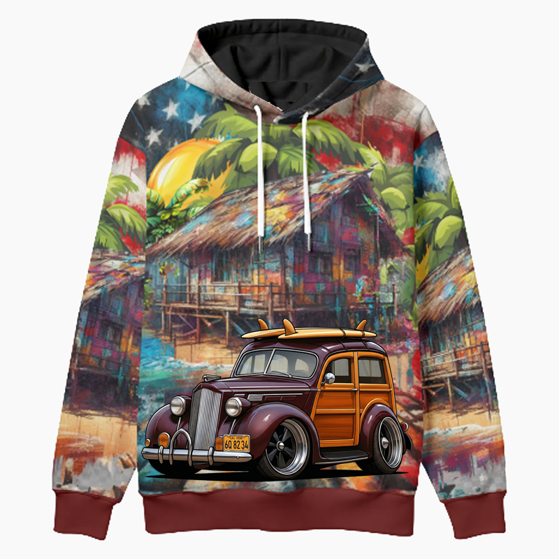 6Q8234 (CA) Woodie Hoodie - Patriotic