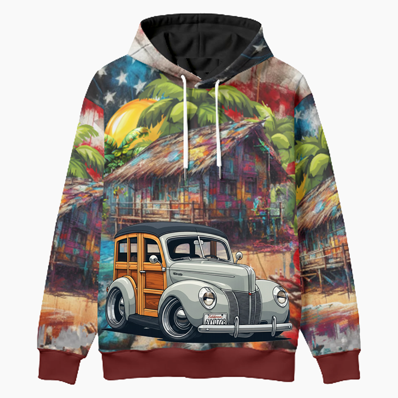 6VYD728 (CA) Woodie Hoodie - Patriotic