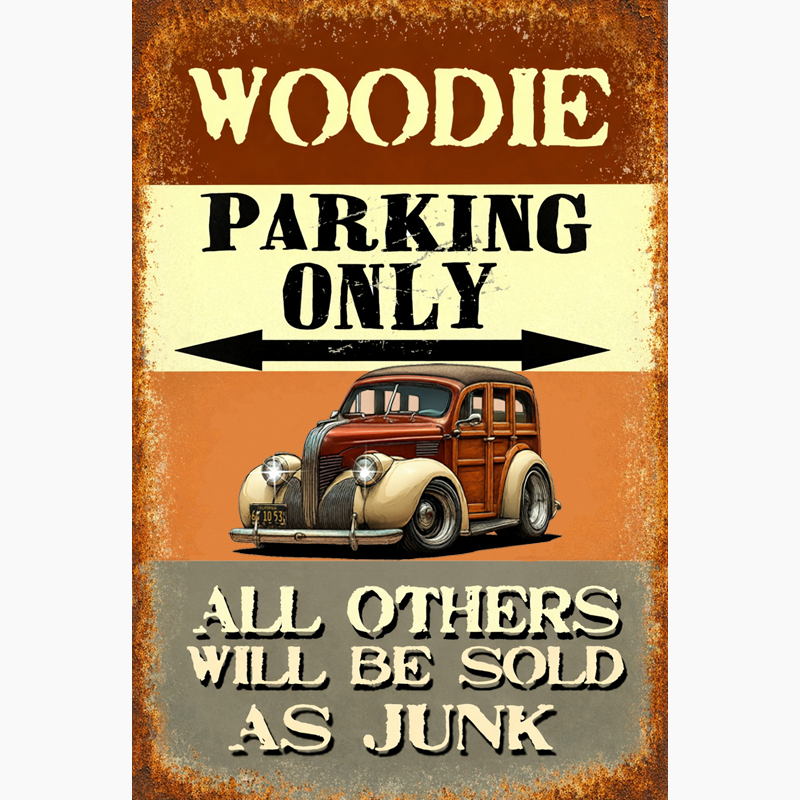 6Y1053 (CA) Sign - Woodie Parking Only II