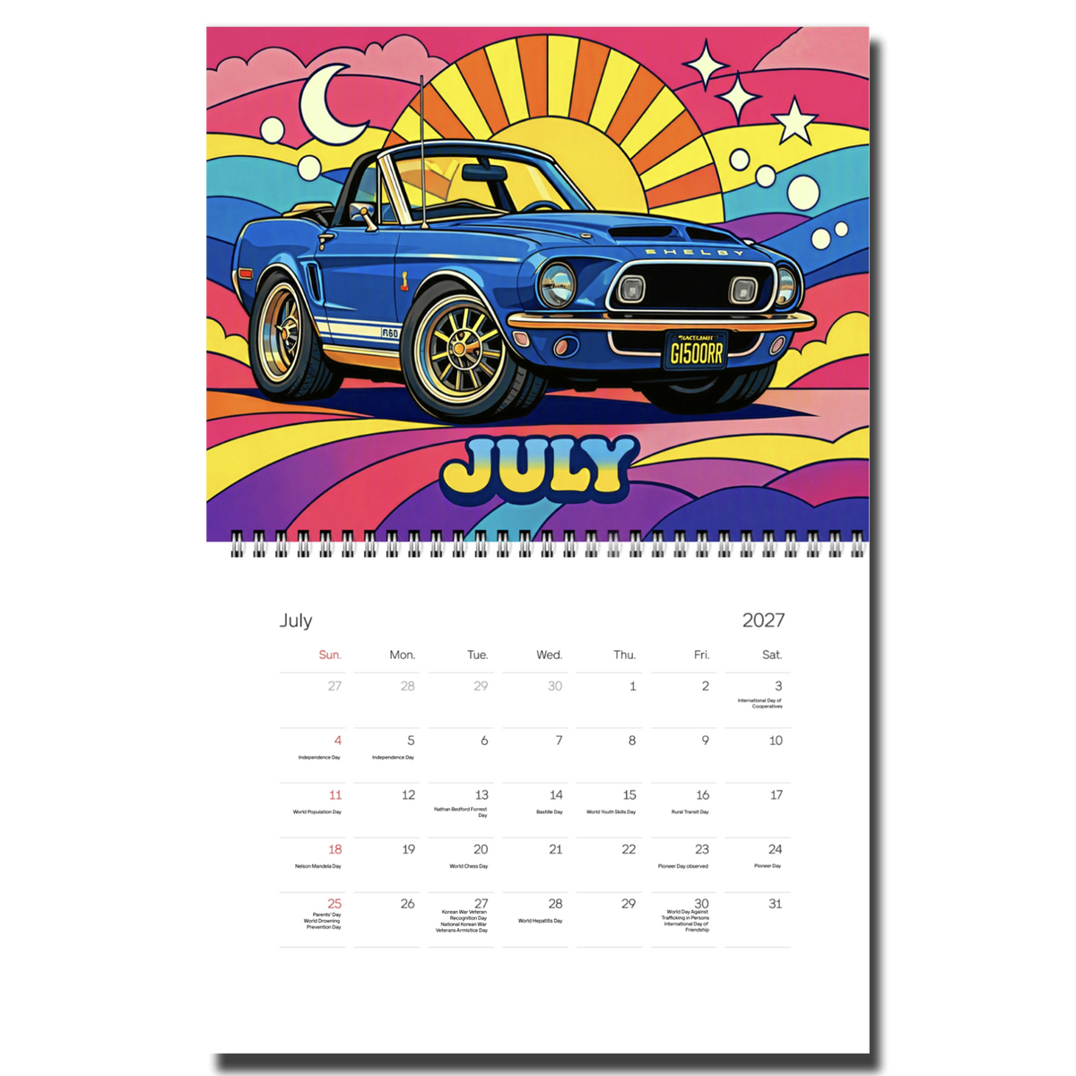 2027 Groovy 60's Calendar