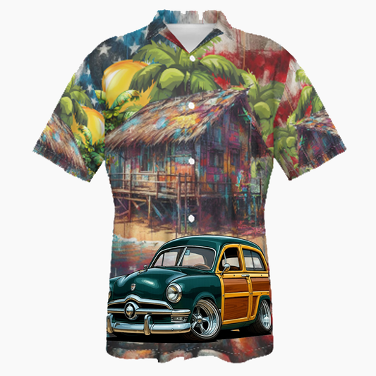 78F241 (CA) Hawaiian Shirt - Patriotic