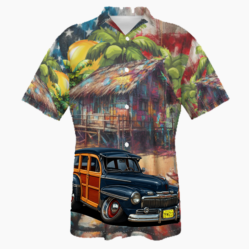 79M217 (CA) Hawaiian Shirt - Patriotic