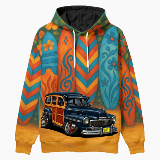 79M217 (CA) Woodie Hoodie - Surfboard