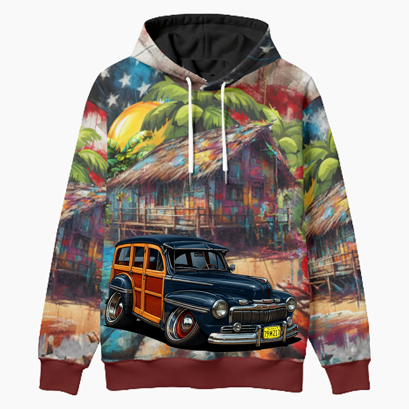 79M217 (CA) Woodie Hoodie - Patriotic