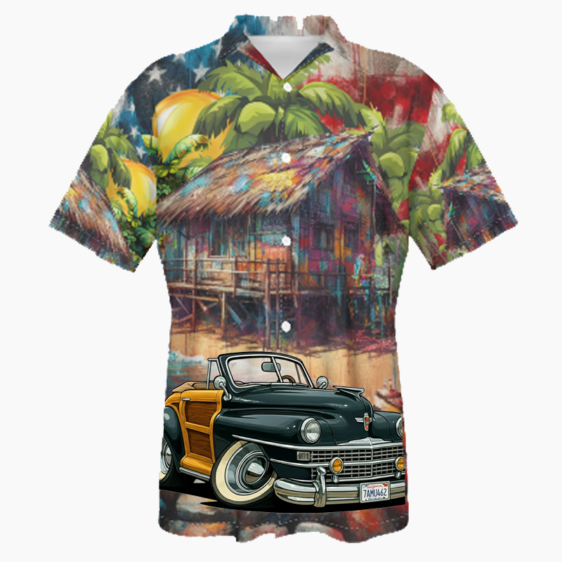 7AMU462 (CA) Hawaiian Shirt - Patriotic