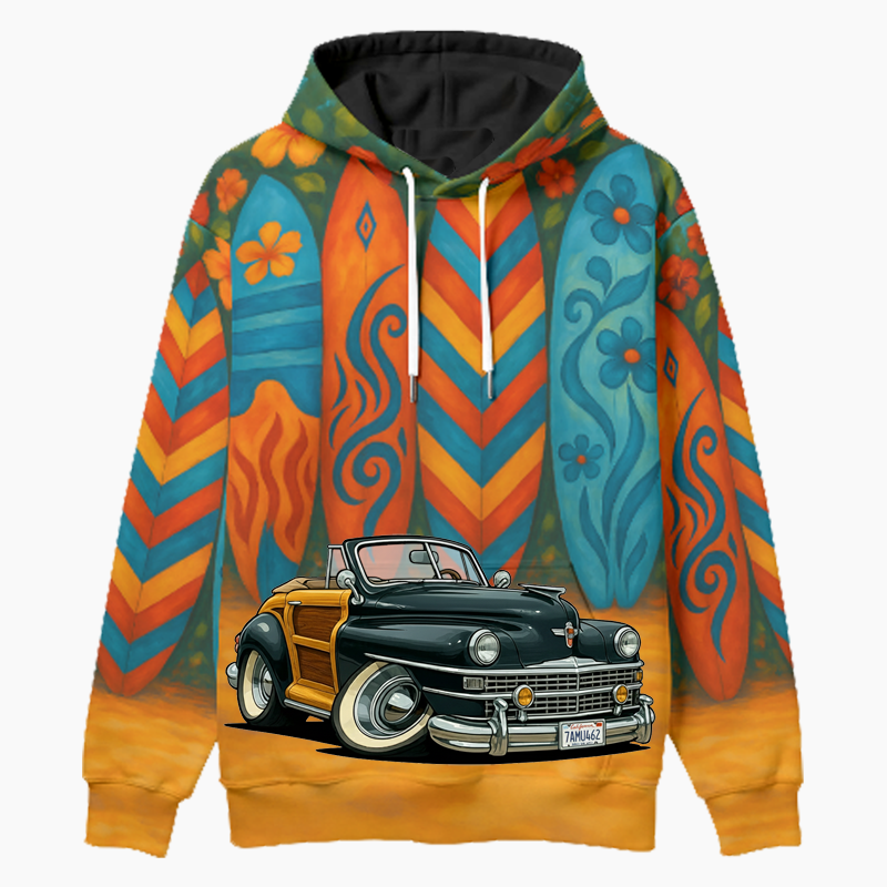 7AMU462 (CA) Woodie Hoodie - Surfboard