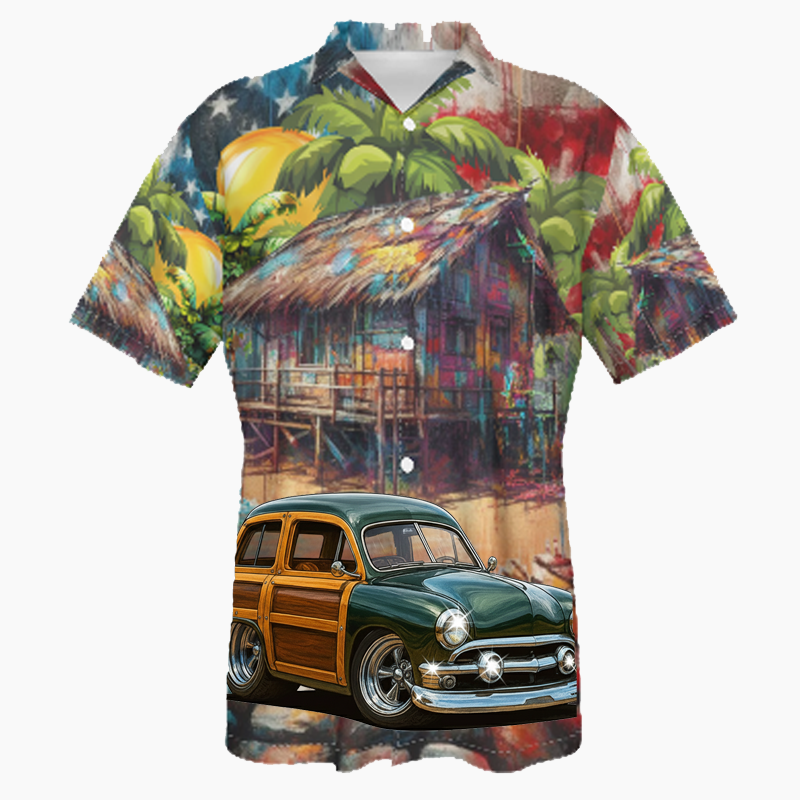 7DDJ466 (CA) Hawaiian Shirt - Patriotic