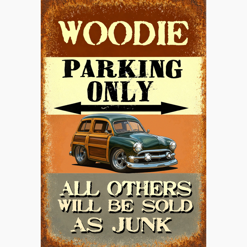 7DDJ466 (CA) Sign - Woodie Parking Only II