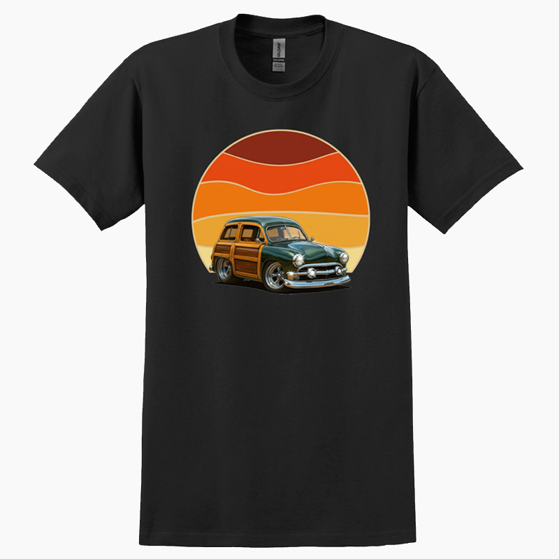 7DDJ466 (CA) T-Shirt - Woodie Sunrise