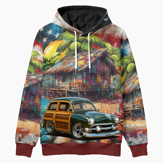 7DDJ466 (CA) Woodie Hoodie - Patriotic
