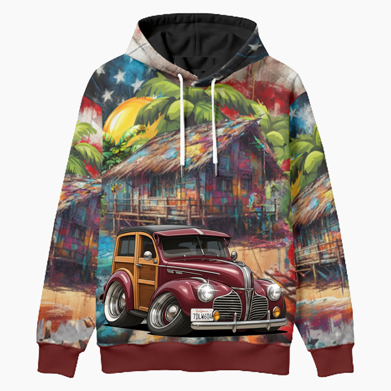 7DLW604 (CA) Woodie Hoodie - Patriotic