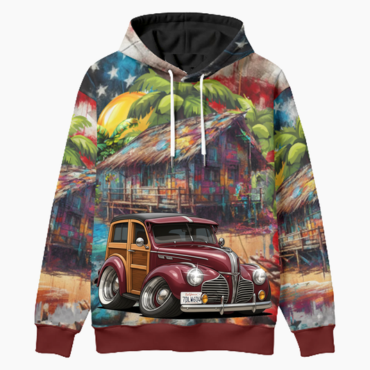 7DLW604 (CA) Woodie Hoodie - Patriotic