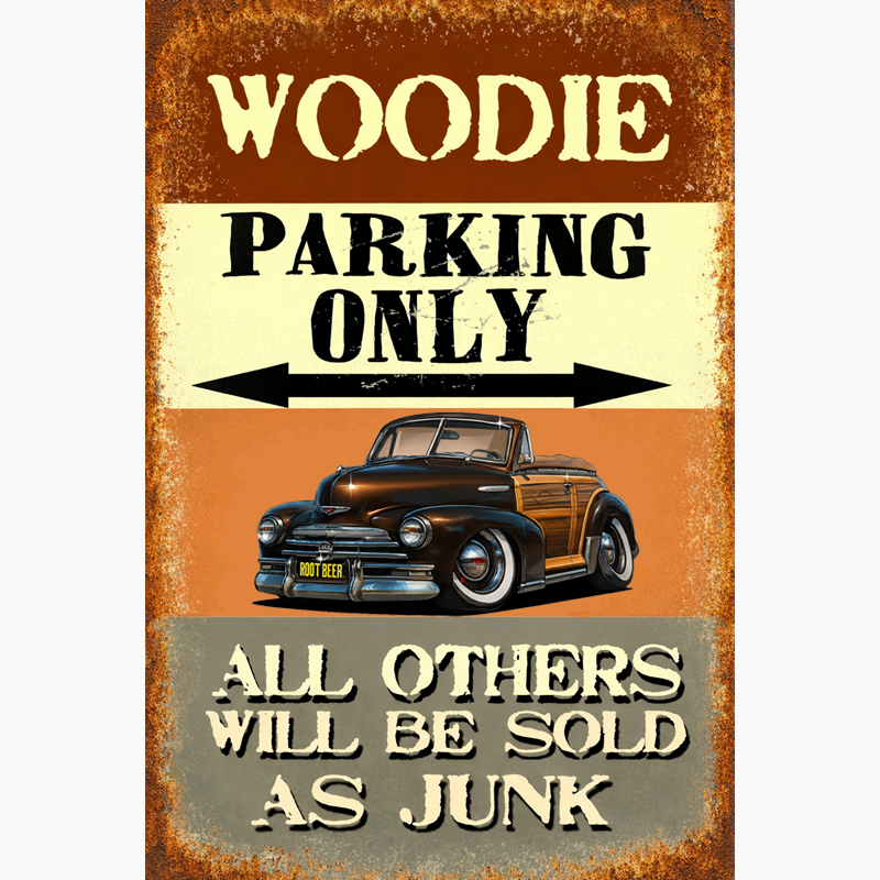 7ELA466 (CA) Sign - Woodie Parking Only II